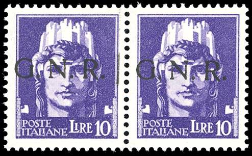 1944 - 10 lire soprastampa G.N.R. ... 