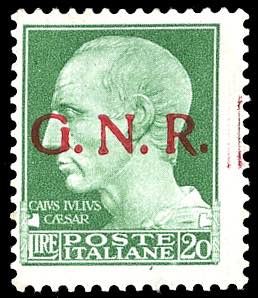 1944 - 20 lire soprastampa G.N.R. ... 