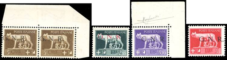 1943 - Soprastampati G.N.R. di ... 