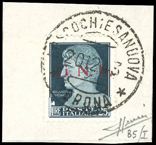 1943 - 25 lire soprastampa G.N.R. ... 