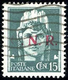 1943 - 15 cent. sopratsampa G.N.R. ... 