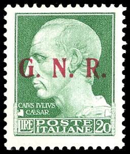 1943 - 20 lire soprastampa G.N.R. ... 