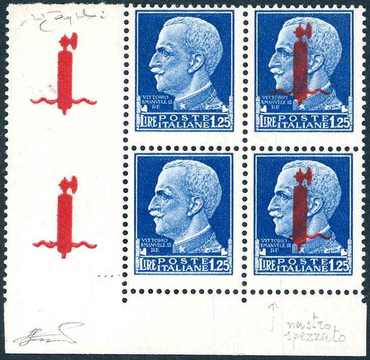 1944 - 1,25 lire blocco di ... 