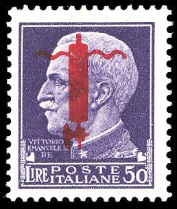 1944 - 50 lire soprastampa fascio ... 