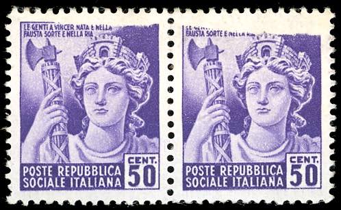 1944 - 50 cent. Monumenti ... 