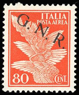 1943 - 80 cent. soprastampa G.N.R. ... 
