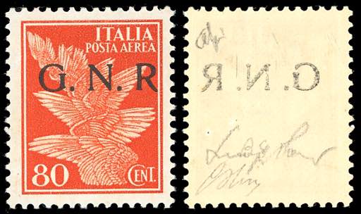 1943 - 80 cent. soprastampa G.N.R. ... 