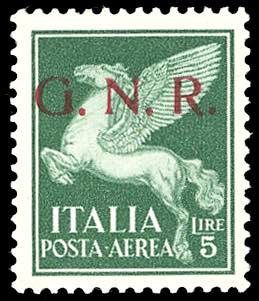 1943 - 5 lire soprastampa G.N.R. ... 