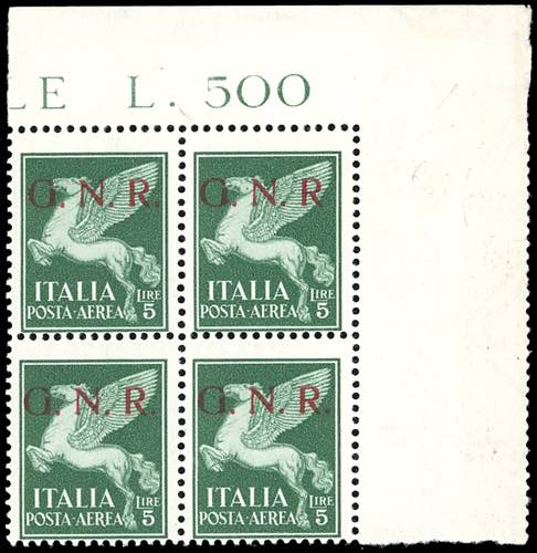 1943 - 5 lire soprastampa G.N.R. ... 