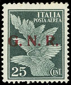 1943 - 25 cent. soprastampa G.N.R. ... 