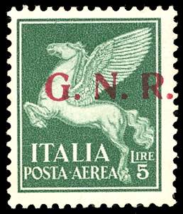 1943 - 5 lire soprastampa G.N.R. ... 
