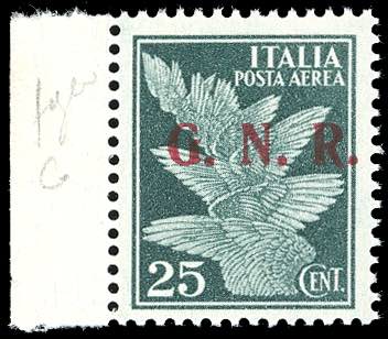 1943 - 25 cent. soprastampa G.N.R. ... 