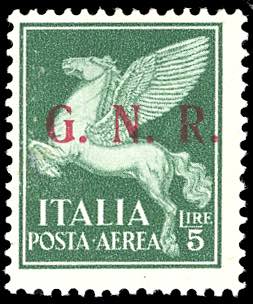 1943 - 5 lire soprastampa G.N.R. ... 