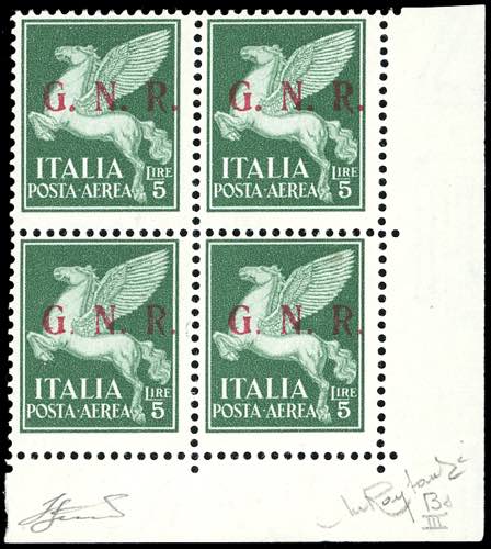 1943 - 5 lire soprastampa G.N.R. ... 