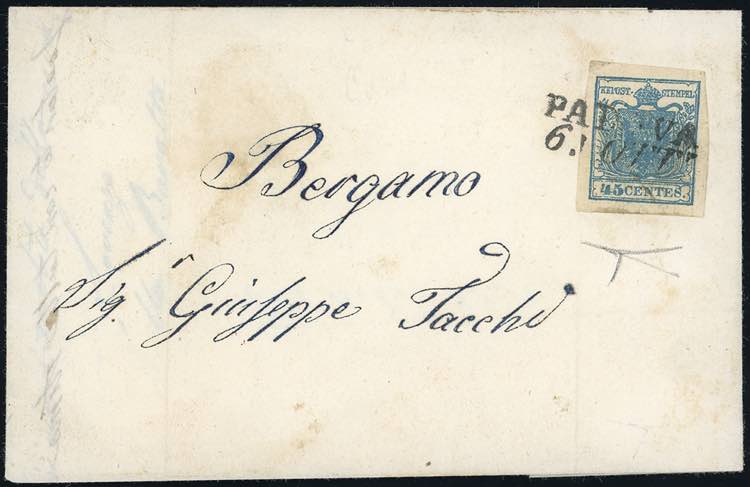 1852 - 45 cent. ardesia, carta ... 