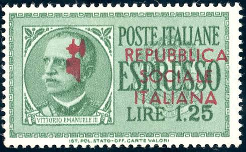 1944 - 1,25 lire soprastampa del ... 