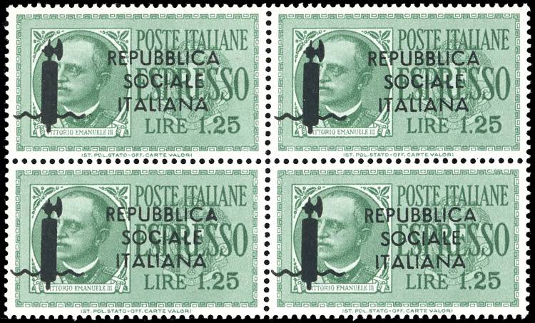 1944 - 1,25 lire soprastampato in ... 
