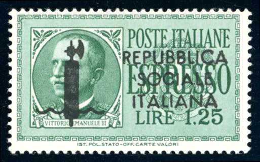 1944 - 1,25 lire, soprastampa in ... 