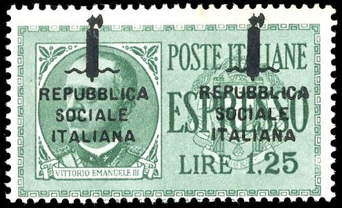 1944 - 1,25 lire, soprastampa ... 