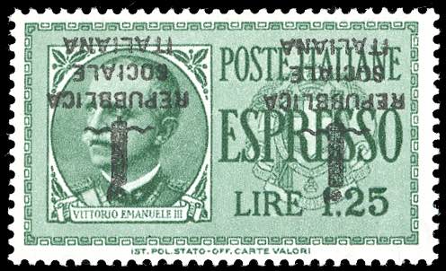 1944 - 1,25 lire, soprastampa ... 