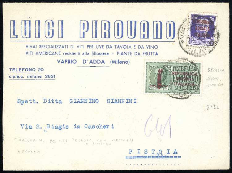 1944 - 1,25 lire soprastampa in ... 