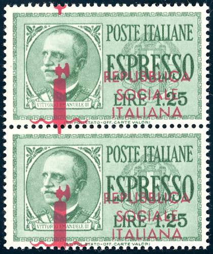 1944 - 1,25 lire coppia verticale ... 