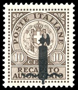 1944 - 10 cent. soprastampa fascio ... 