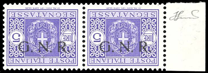 1943 - 5 lire soprastampato G.N.R. ... 