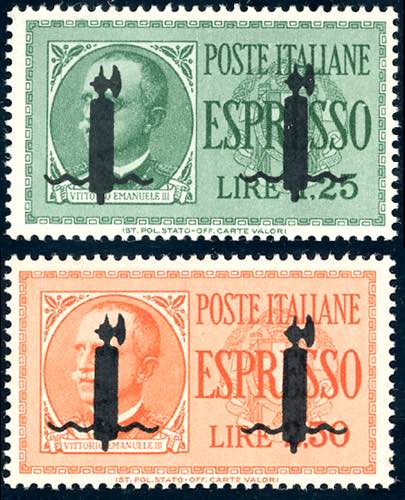 ESPRESSI 1944 - Soprastampa fascio ... 