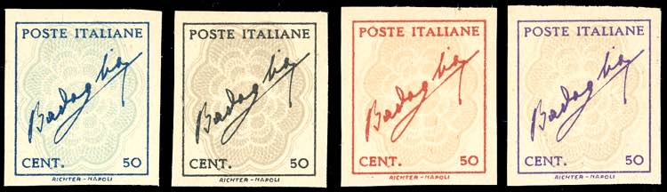 1944 - Badoglio, senza filigrana, ... 