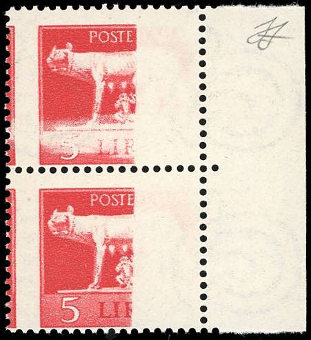 1945 - 5 lire, emissione di Roma, ... 