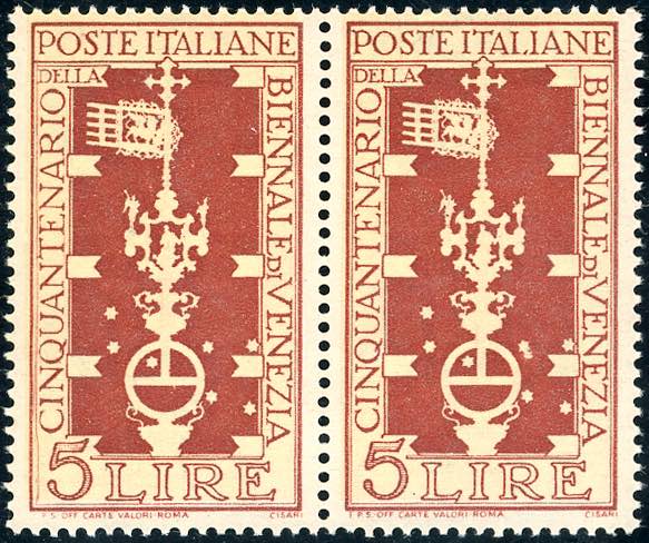 1949 - 5 lire Biennale di Venezia, ... 