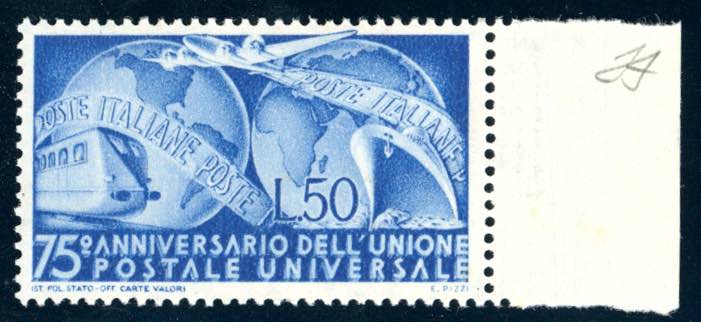 1949 - 50 lire UPU (599), ottima ... 