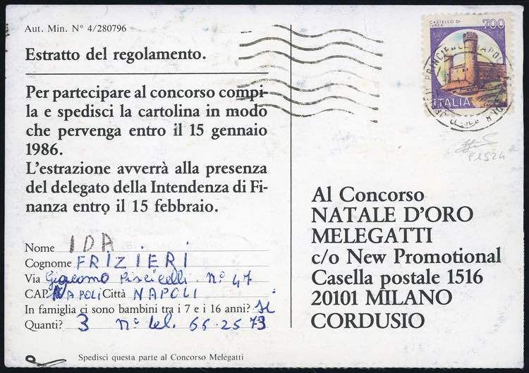 1985 - 700 lire Castelli, falso ... 