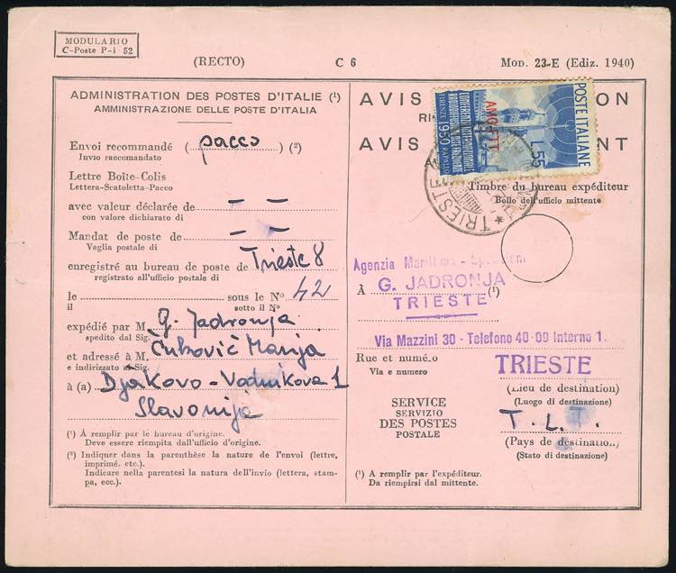 1950 - 55 lire Radiodiffusione ... 