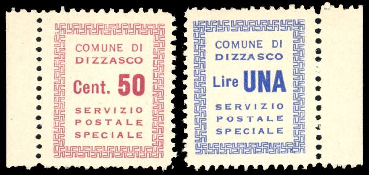 DIZZASCO 1944 - 50 cent. e 1 lira ... 