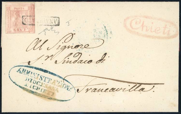 1858 - 1 grano rosa chiaro, I ... 