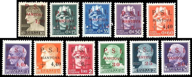 MANTOVA 1945 - Soprastampati, ... 