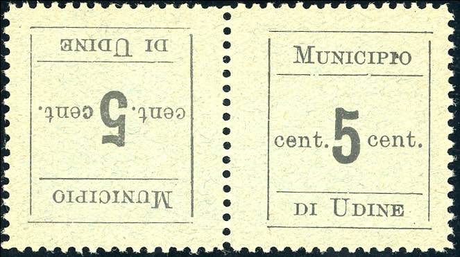 UDINE 1918 - 5 cent. coppia ... 