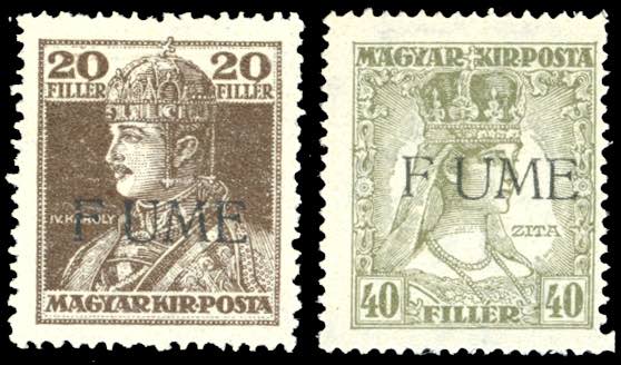 FIUME 1918 - 20 f. e 40 f. ... 