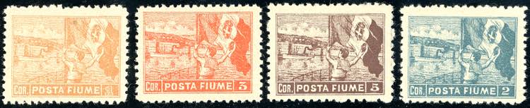 FIUME 1919 - Vedute, dent. 10 1/2, ... 