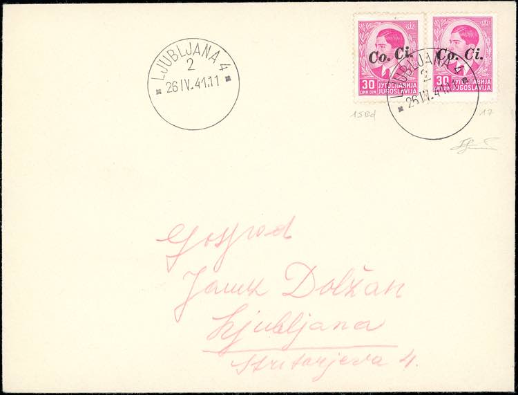 LUBIANA 1941 - 30 d. soprastampa a ... 