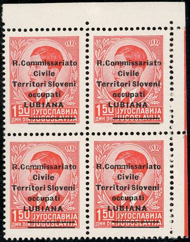 LUBIANA 1941 - 1,50 d. soprastampa ... 