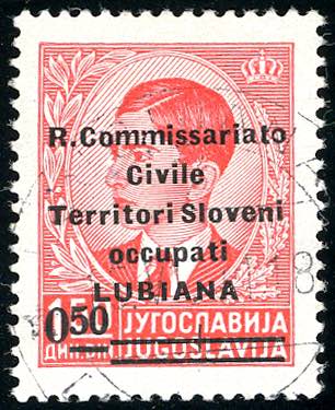 LUBIANA 1941 - 0,50 d. su 1,50 d. ... 