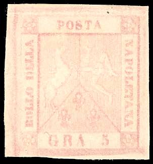 1858 - 5 grana rosa chiaro, I ... 
