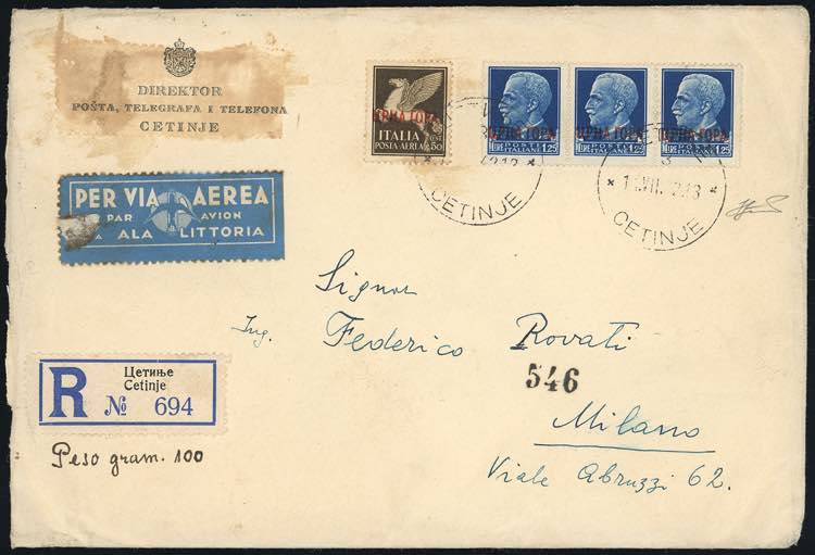 MONTENEGRO 1942 - 1,25 lire ... 