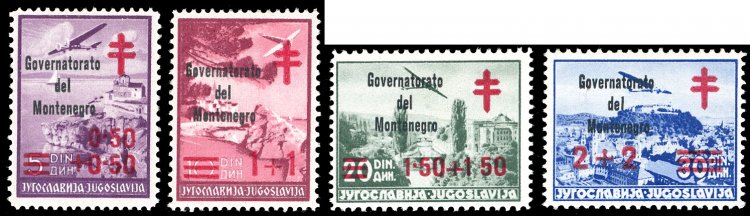 MONTENEGRO 1942 - Croce Rossa, ... 