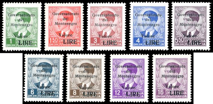 MONTENEGRO 1942 - Soprastampati in ... 