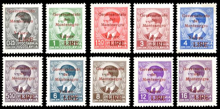 MONTENEGRO 1942 - Soprastampati in ... 