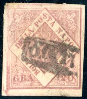 1858 - 20 grana rosa brunastro, I ... 